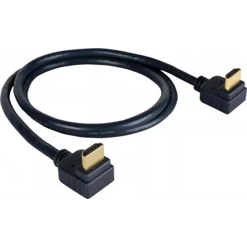 Kramer C-HM/RA2 sērijas C-HM/RA2-6 ātrdarbības HDMI kabelis ar Ethernet, taisnleņķa HDMI male uz taisnleņķa HDMI male, 1,8 m, trīskārši ekranēts, pelēks, 4K atbalsts 97-0144006