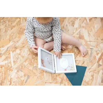 Tiny Love Simple Frame mazuļa rokas vai pēdas nospieduma piemiņas komplekts, balts