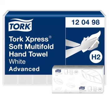 TORK Xpress Soft H2 Advanced Interfold 2-kārtu papīra roku dvieļi, balti, 3780 loksnes (120498)