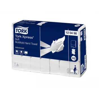TORK Xpress Soft H2 Advanced Interfold 2-kārtu papīra roku dvieļi, balti, 3780 loksnes (120498)