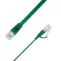 LinkIT plakans U/FTP Cat6A Ethernet tīkla kabelis, zaļš, 5m, 28 AWG, 10 Gbps, 500 MHz, RJ45 STP-FL6A-00500-GR