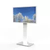 HI-ND MOUNTS HI-ND grīdas statīvs Glass Universal 49-65 balts RAL 9003 displeja grīdas statīvs FS0000-5001-01