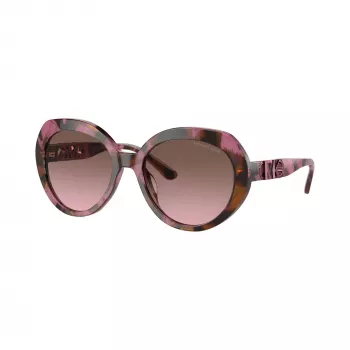 Michael Kors MK2214U39989T sieviešu kvadrātveida acetāta saulesbrilles, tumši bruņurupuču rāmis, brūnas gradienta lēcas, 56mm