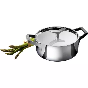Electrolux E9KLSA11 kastrolis ar vāku, 3 L, apaļš, hromēts