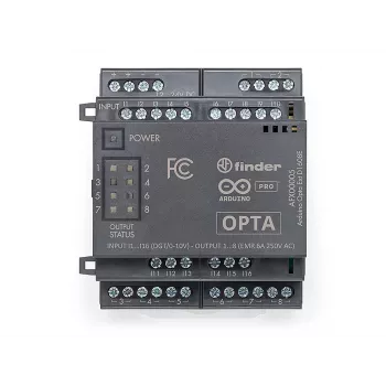 Arduino Pro Opta Ext D1608E paplašināšanas modulis, 16 programmējamas sprieguma ieejas, 8 elektromehāniskie releji 250 V AC 6 A (AFX00005)