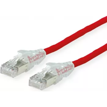 Dätwyler CAT 6a SFTP PiMF LSZH savienojuma kabelis, RJ-45 tēviņš uz RJ-45 tēviņš, 15 m, sarkans, 10 Gbps, 500 MHz, bez aizķeršanās 21.05.0616