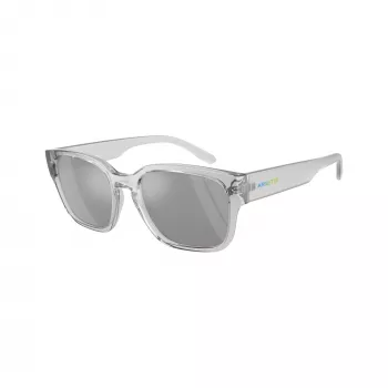 Arnette AN4325-28586G Unisex taisnstūra saulesbrilles, matēti melns rāmis, tumši pelēkas lēcas, 54-19-145 mm