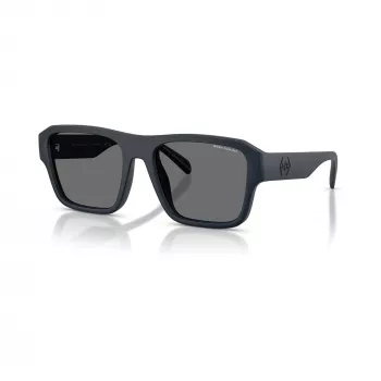 Armani Exchange vīriešu saulesbrilles AX4154SU-56, taisnstūra formas, melns rāmis, pelēkas lēcas, 56mm