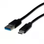 ROLINE RM USB 3.2 Gen 1 kabelis, USB A-C, ST/ST, melns, 3 m 11.45.9013
