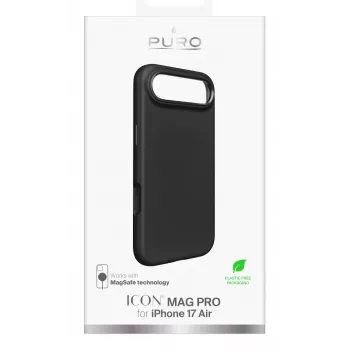 PURO Icon vāciņš Apple iPhone 17 Air 6,6 inch melns, saderīgs ar MagSafe
