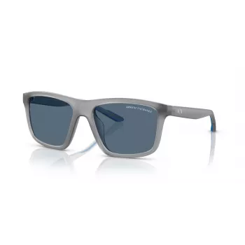 Armani Exchange vīriešu taisnstūra saulesbrilles AX4149SU 83638 Matēts melns/Tumši pelēks