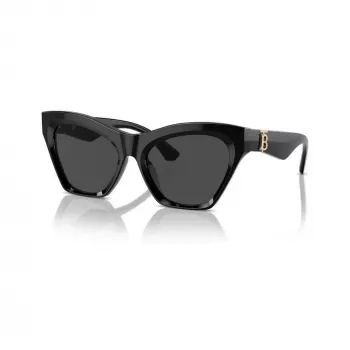 Burberry BE4420U300187 sieviešu kvadrātveida saulesbrilles, melns rāmis, tumši pelēkas lēcas, 55mm