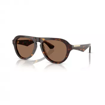Burberry BE4437U300273 vīriešu kvadrātveida saulesbrilles, Havana/Tumši brūns, 55-18-145