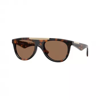 Burberry BE4452U300273 vīriešu taisnstūra saulesbrilles, tumši havannas rāmis, brūnas lēcas, 53-21-145 mm