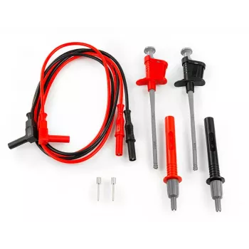 HT Instruments 425 mērīšanas vadu komplekts, CAT IV 600V / CAT III 1000V, 1,5 m, 16 A, 4 mm ar izolāciju banānu spraudņi, sarkans/melns 1003040