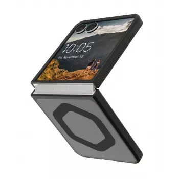 UAG Urban Armor Gear Mouve apvalks ar magnēta moduli Samsung Galaxy Z Flip8 - Ash (caurspīdīgi pelēks)/melns 214561113131