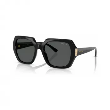 VOGUE sieviešu kvadrātveida saulesbrilles VO5612SBW4487 melnas/pelēkas 55mm