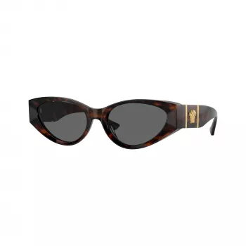 Versace VE4454-542987 sieviešu kaķa acs saulesbrilles, Havana/Tumši pelēkas, 55mm