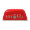 AIWA CRU-19RD Sarkans radio modinātājs ar FM/AM uztvērēju, diviem modinātājiem, atlikšanas funkciju, miega taimeri, LED displeju, bateriju rezerves barošanu