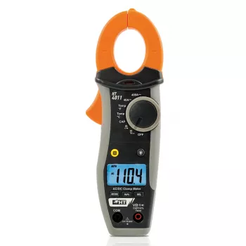HT Instruments HT4011 digitālais strāvas klešu mērītājs CAT III 600V, 4000 rādījumi, AC/DC spriegums, pretestība, kapacitāte, frekvence, diodes un kontinuitātes tests, atvērums 30mm 1009820