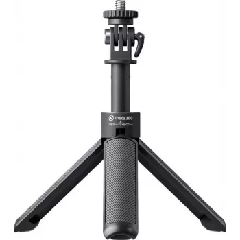 Insta360 Mini 2-in-1 statīvs selfija nūja darbības kamerām, 1/4 inch skrūve, alumīnija sakausējums, melns CINSAAVB