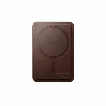 NOMAD Leather Mag Wallet - ar MagSafe un Apple Find My saderīgs ādas maks (brūns)