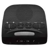 AIWA CR-15 digitālais FM pulksteņa radio ar diviem modinātājiem, LED displeju, miega taimeri - melns