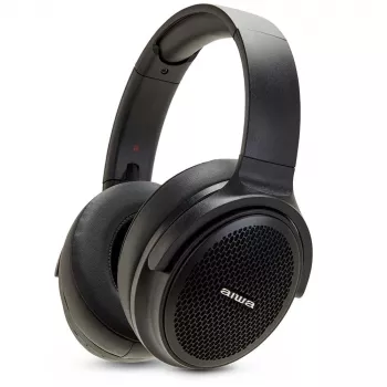 AIWA HST-250BT/BK bezvadu austiņas ar HyperBass, Bluetooth 5.0, IPX4, melnas