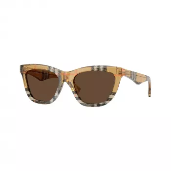 Burberry BE4435-414673 sieviešu saulesbrilles, melns rāmis, tumši pelēkas lēcas, 53/18/140 mm