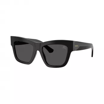Burberry BE4449-300187 sieviešu kaķa acs saulesbrilles, melns rāmis, pelēkas gradienta lēcas, 53mm