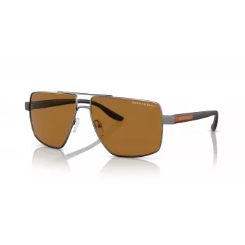 Armani Exchange AX2037S 600383 Vīriešu polarizētas pilotsa saulesbrilles, matēti melnas/pelēkas, 60mm