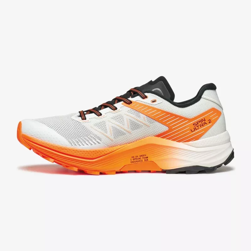 Scarpa Spin Ultra 2 skriešanas apavi bezceļiem - Ice Orange/Fluo Yellow - EU 46