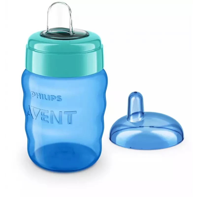 Philips AVENT Easy Sip mācību krūzīte, 9M+, 260 ml, silikona snīpis, zila