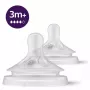 Philips Avent Natural Response zīdaiņu pudelīšu knupīši, ātra plūsma, 3m+, 2 gab., silikons, caurspīdīgi