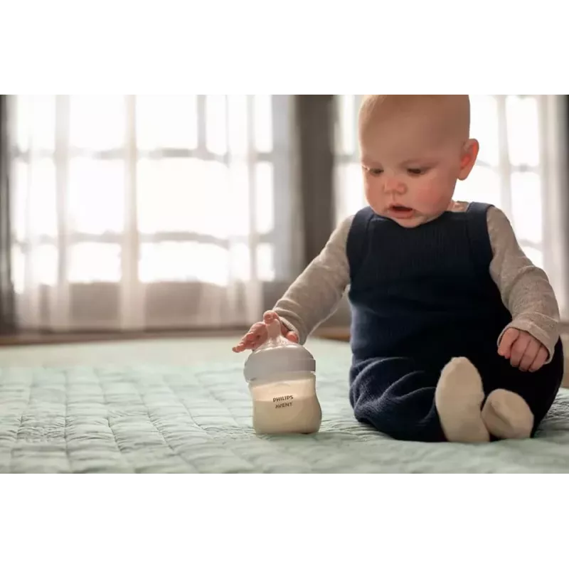 Philips Avent Natural Response barošanas pudelīte 125 ml ar jaundzimušā knupīti, 0m+