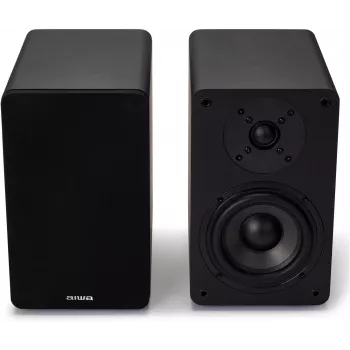 AIWA Hi-Fi 2.0 aktīvās plauktu skaļruņi 2x70W RMS, melni