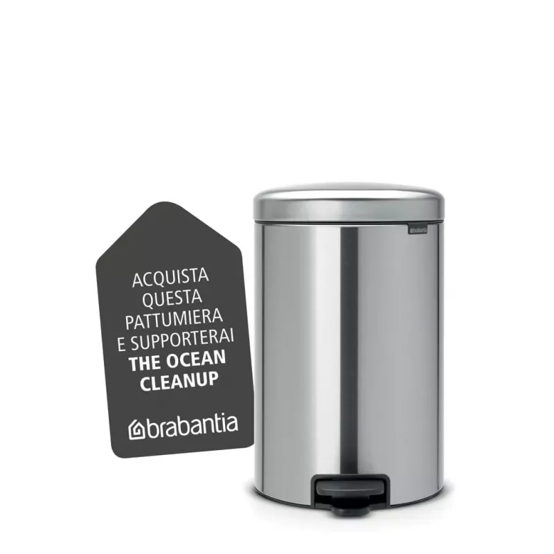 Brabantia NewIcon 20L pedāļa atkritumu tvertne, matēts tērauds