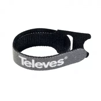 Televes KBL āķa un cilpas kabeļu saites, 10 gab., melnas, 15 mm x 250 mm 200102
