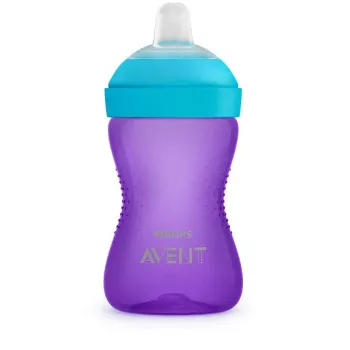 Philips AVENT My Grippy mīkstā snīpja treniņkrūze 300 ml, 9m+, purpura