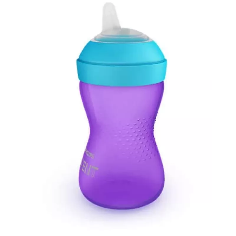 Philips AVENT My Grippy mīkstā snīpja treniņkrūze 300 ml, 9m+, purpura