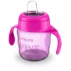 Philips AVENT Easy Sip mācību krūzīte ar rokturiem, 6M+, 200 ml, silikona snīpis, rozā