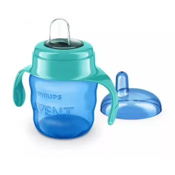 Philips AVENT Easy Sip treniņkrūze ar rokturiem, 6M+, 200ml, silikona snīpis, zaļa