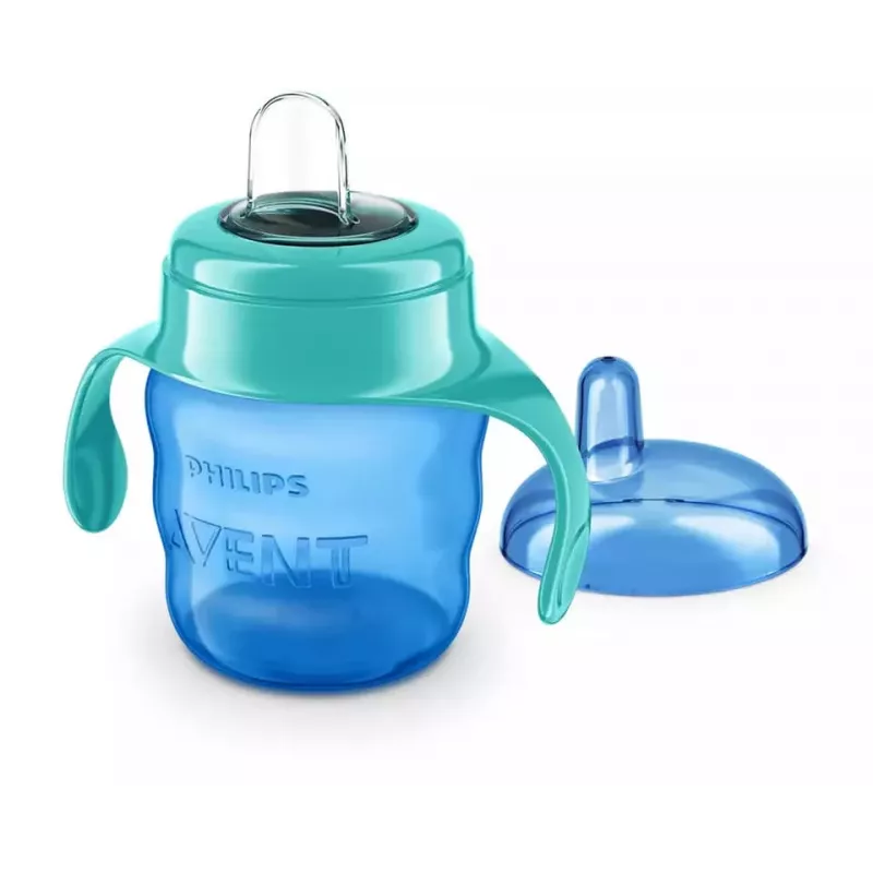 Philips AVENT Easy Sip treniņkrūze ar rokturiem, 6M+, 200ml, silikona snīpis, zaļa
