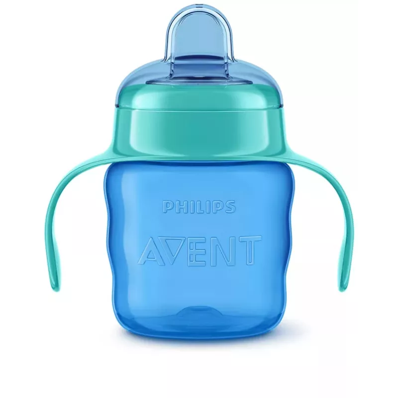 Philips AVENT Easy Sip treniņkrūze ar rokturiem, 6M+, 200ml, silikona snīpis, zaļa