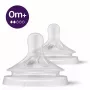 Philips Avent Natural Response zīdaiņu pudelīšu knupīši, lēna plūsma, 0M+, 2 gab., silikons