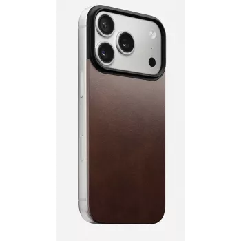 NOMAD magnētiskā ādas aizmugure iPhone 17 Pro ar MagSafe saderību, Horween āda, lauku brūna