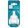 Philips Avent pretkoliku zīdaiņu pudeles silikona knupīši, ātrā plūsma, 6M+, 2 gab.