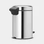Brabantia NewIcon 5L pedāļa atkritumu tvertne Brilliant Steel