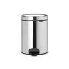 Brabantia NewIcon 5L pedāļa atkritumu tvertne Brilliant Steel
