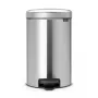 Brabantia NewIcon pedāļa atkritumu tvertne 12L matēts tērauds